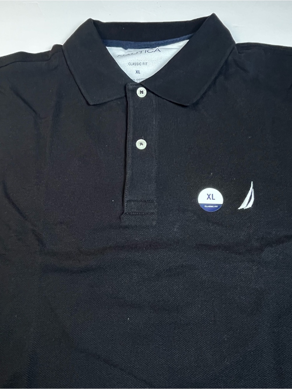 Classic Black Polo Shirt with Sail Logo- NWT- Men XL $25 - Picture 5 of 10